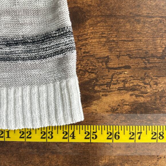 Eileen Fisher Organic Linen Blend Sweater XL Light Coastal Lagenlook Beachy EUC - Picture 6 of 8